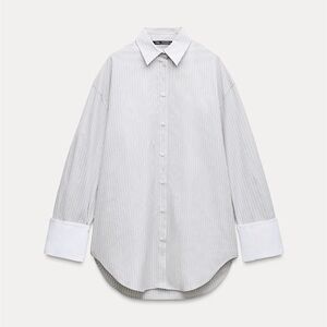 Zara Women’s Striped White Blouse